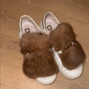 Brown and White Kids D.A.T.E. shoes